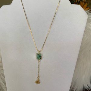 Gold & Green Necklace